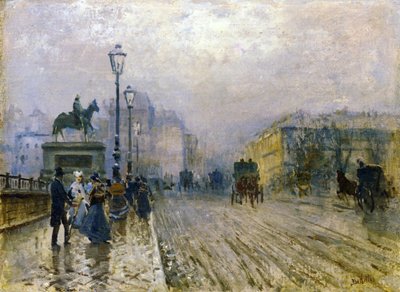 The Pont Neuf, Paris by Giuseppe de Nittis